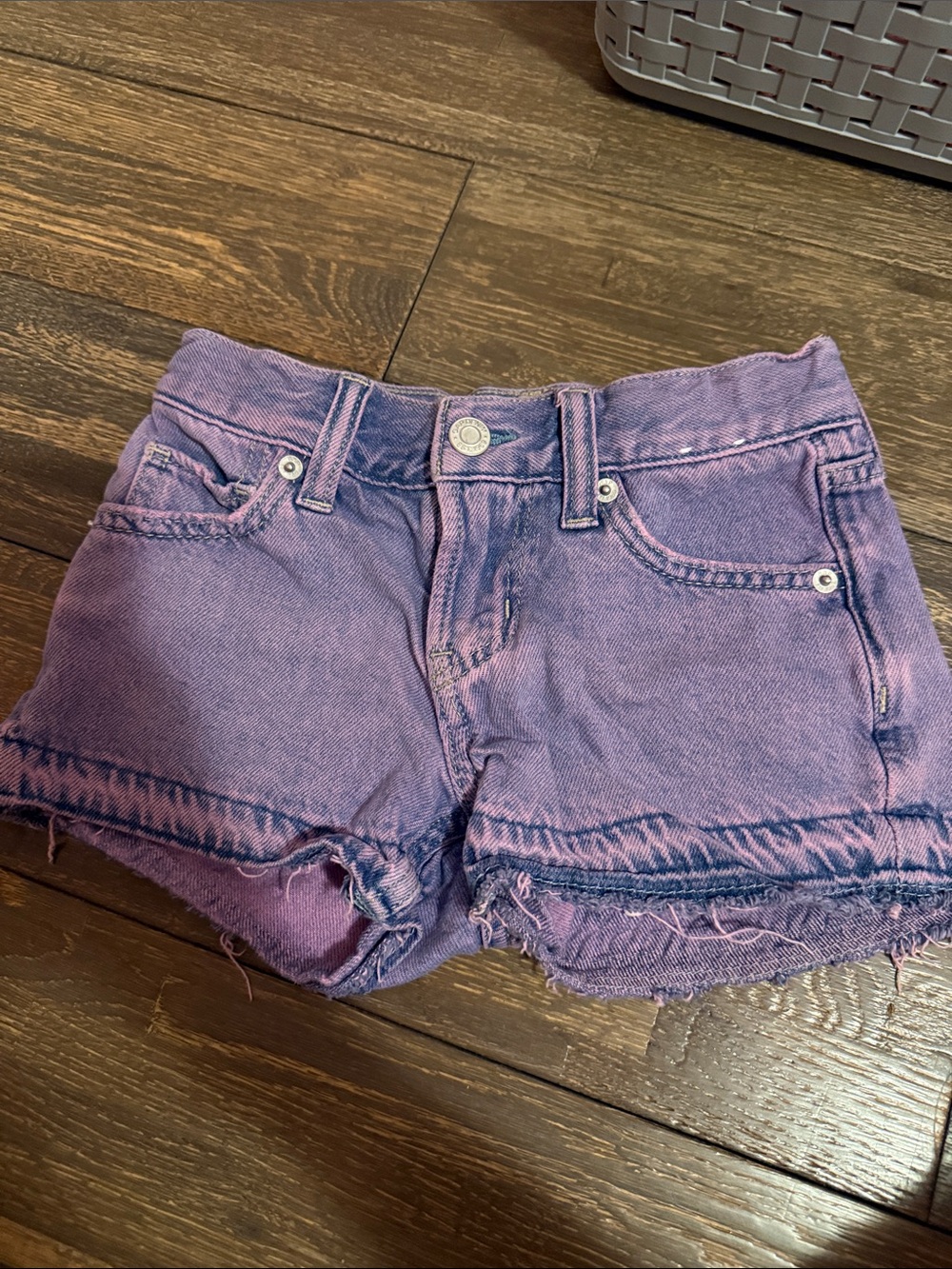 Purple Denim Cutoff Shorts - Girls Casual Summer Shorts